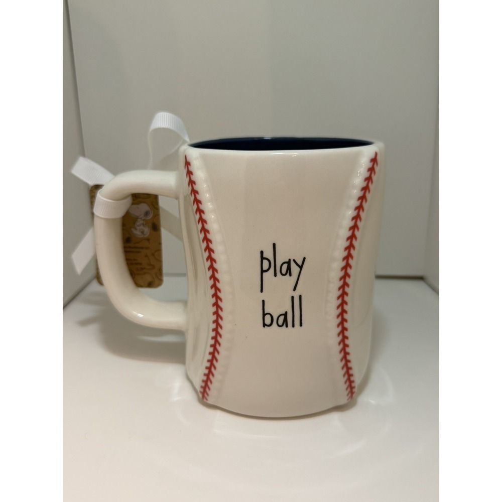 Rae Dunn Artisan Collection by Magenta Peanuts "PLAY BALL" Baseball Mug NWT ⚾️
